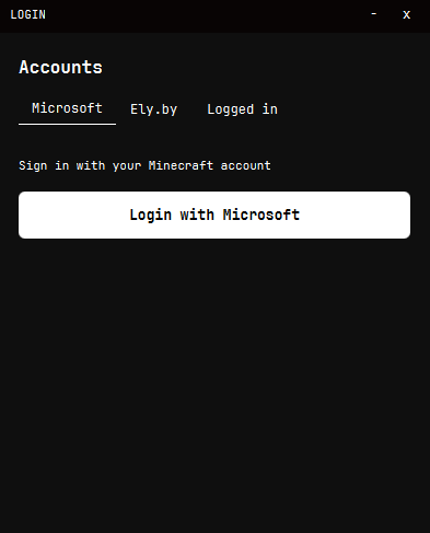 Rogue Client login screen